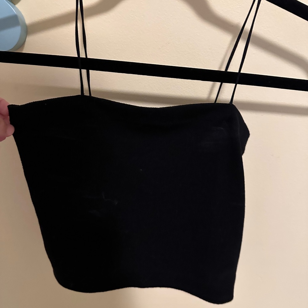 Black spaghetti strap tank top American eagle